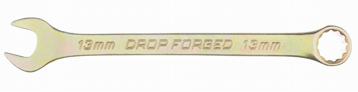 Ключ рожковый комбинированный 13 желтый цинк (14979)