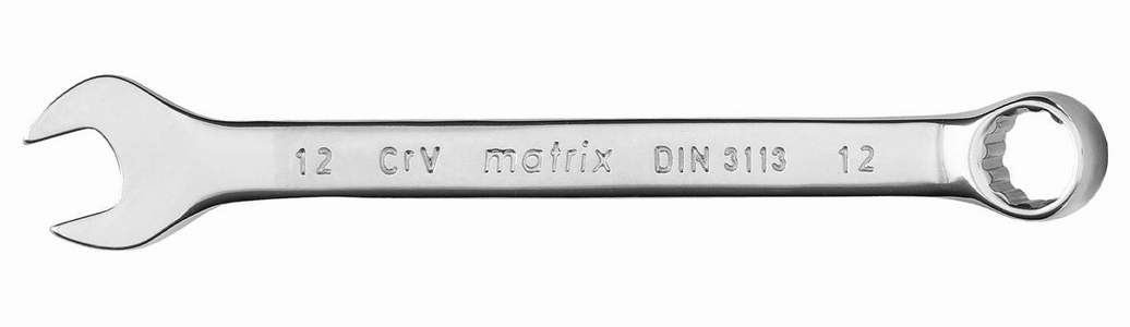Ключ рожковый комбинированный 12 полированный хром (15156)