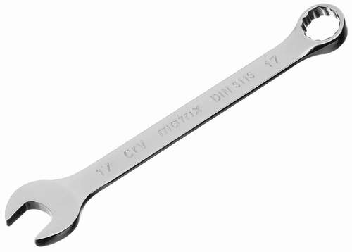 Ключ рожковый комбинированный 17 полированный хром (15161)