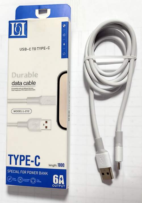 Кабель USB-Type-C гелевый 6A 1м LOL L-212