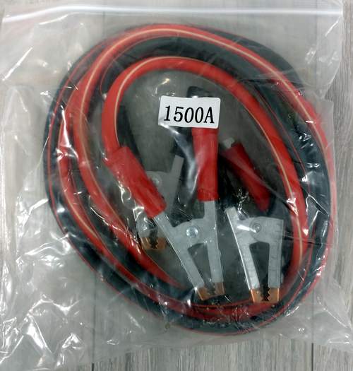 Провода стартовые для прикуривания от аккумулятора 1500А (красно-чёрные хор.)