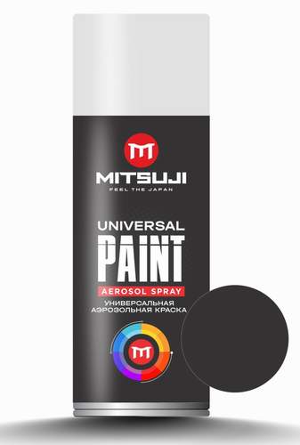 Грунтовка-аэрозоль MITSUJI Spray Paint 450 ml Primer paint Black (грунтовка - чёрный праймер)