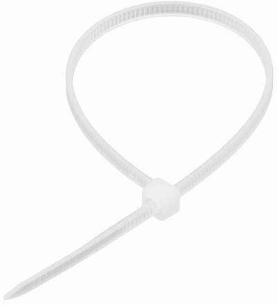 Хомуты пластиковые белые 200 * 3.6 мм 100шт (45527)