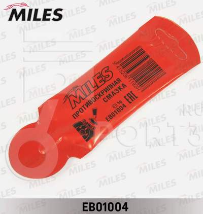 Смазка для нераб. поверх. колодок, противоскрипная высокотемпер. MILES EB01004 (4гр мал.красн.пакетик)