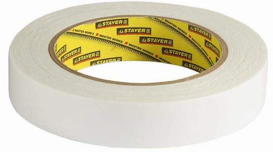 Скотч 2-х сторонний белый 20мм x 5м STAYER (12231-25-05)