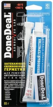 Герметик силикон. затекающий для устранения течей уплотнителей авт. стекол DONE DEAL (USA) DD6754 85мл