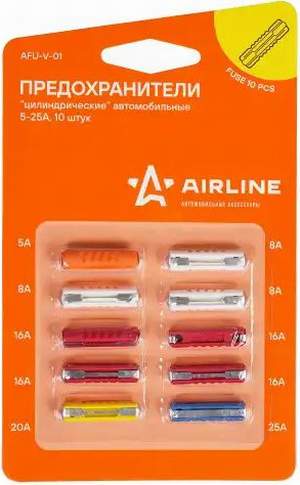 Предохранители цилиндрические европейские/польские GBС VAZ, Mercedes AIRLINE AFU-V-01 10pcs 5-25А