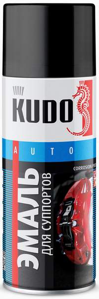 Краска-аэрозоль для суппортов KUDO KU5214 черная 520мл