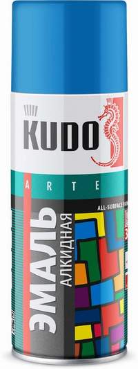 Краска-аэрозоль универсальная KUDO KU1010 голубая 520мл