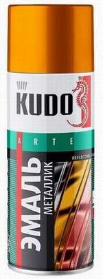 Краска-аэрозоль универсальная KUDO KU1028 золото 520мл