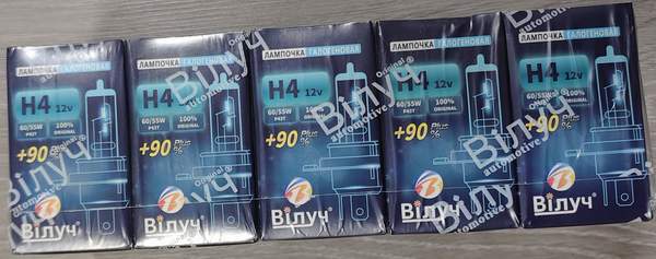Лампа BiЛУЧ H4 12V 60/55W P43T +90%