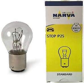 Лампа 2-конт. 12V 21/5W белая (61215, P21/5W, P25, S25, BA15D)