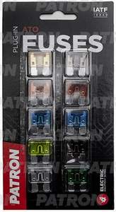 Предохранители вилочные большие PATRON PFS002 ATC PLUG-IN FUSES (5Ax1 7.5Ax2 10Ax2 15Ax2 20Ax1 25Ax1 30Ax1) 10pcs
