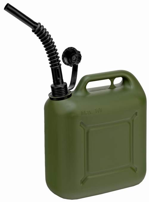 Канистра для ГСМ пластиковая усиленная 10л (53126)