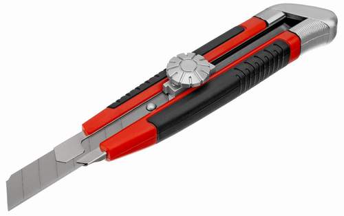 Нож канцелярский, выдвижное лезвие 18мм, винтовой фиксатор (78914)