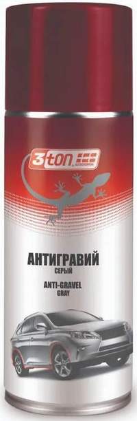 Антигравий серый гладкое упругое покрытие 520мл 3TON 52193