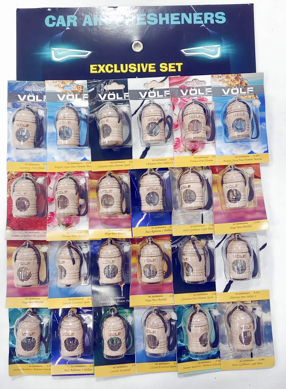 Ароматизатор VOLF деревянная бочка (ассори с листа 24шт)