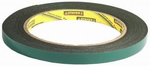 Скотч 2-х сторонний 9мм x 5м STAYER черный (12233-09-05)