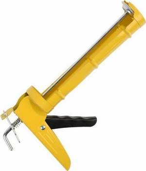 Пистолет для герметика 310мл полуоткрытый, гладкий шток (0660)