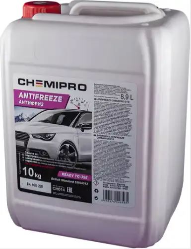 Антифриз красный 10кг (CHEMIPRO G12 -40)