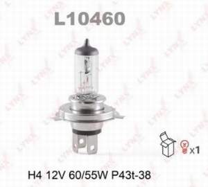 Лампа LYNXAUTO H4 12V 60/55W P43T L10460