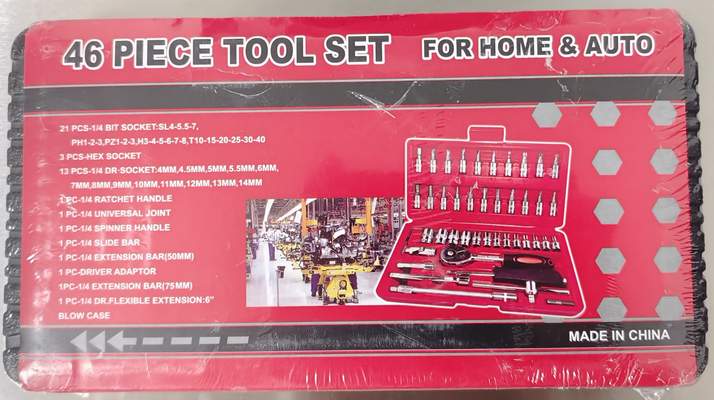 Набор инструментов 1/4 46pcs красный