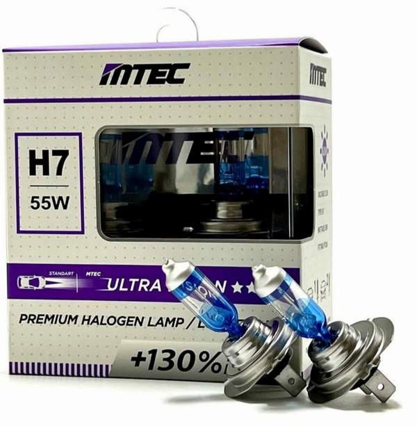 Лампа MTEC H7 12V 55W +130% BOX (пара)