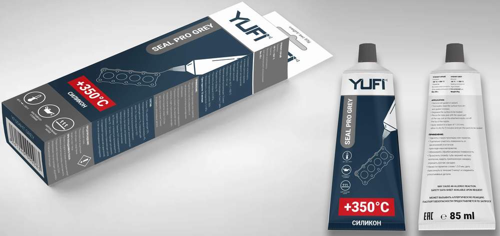 Герметик прокладок YUFI YF3010HT 85мл (серый)