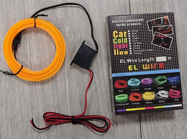 Неоновая лента подсветка салона 2м (оранжевый)