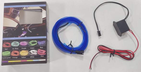 Неоновая лента подсветка салона 2м (синий)