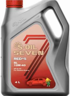 S-OIL SEVEN RED#5 10W40 SL 4L