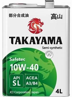 TAKAYAMA Safetec 10W40 SL/CF A3/B4 1L (пласт.кан.)