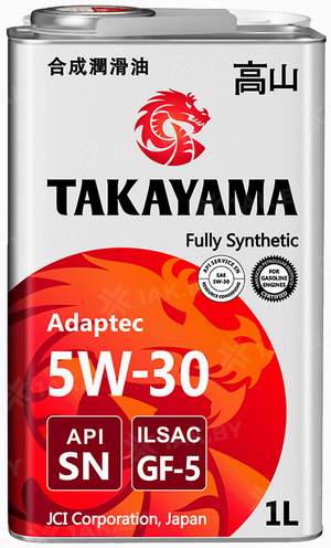 TAKAYAMA Adaptec 5W30 SN (GF-5) 1L (метал.кан.)