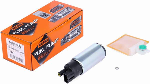 Бензонасос электрический JAPAN CARS 23221-20040 12V, 3 Bar, 100L/h, 38x112 (бол.фишка, с сеткой)