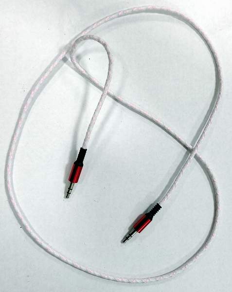 Провод AUX в тканевой оплетке длинный 1м