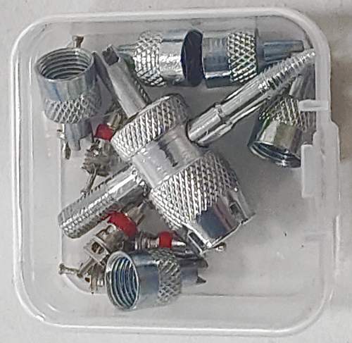 Набор колпачков металл. с пазом, ниппелей и ключ для ниппеля (5+5+1 шт)