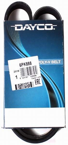 6PK888 (=6PK887, =6PK890, =6PK900) Ремень Audi 80 1.9TDI 91-96, VW Golf/Polo 1.6 94-