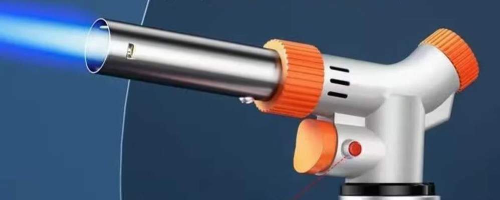 Горелка на газовый баллончик с автоподжигом и подогревом газа JINYU 1300C оранжевая