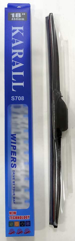 Щетка стеклоочистителя бескаркасная - дворник CARALL-S708 450mm/18