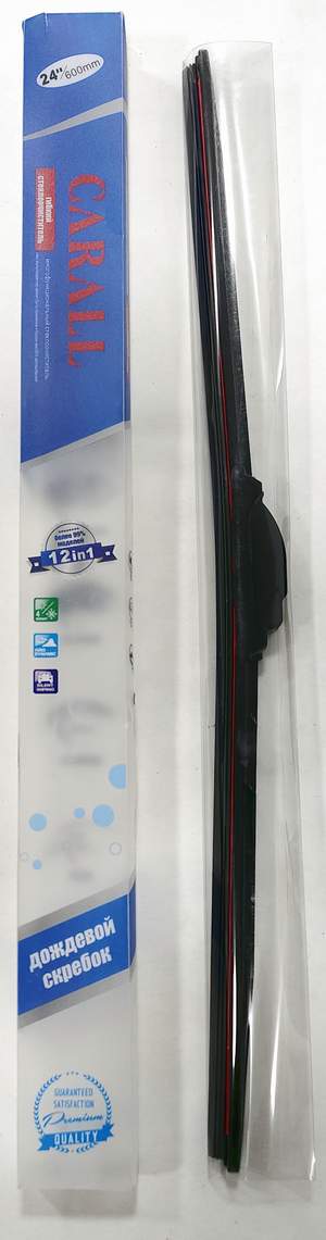 Щетка стеклоочистителя бескаркасная - дворник CARALL-S708 600mm/24