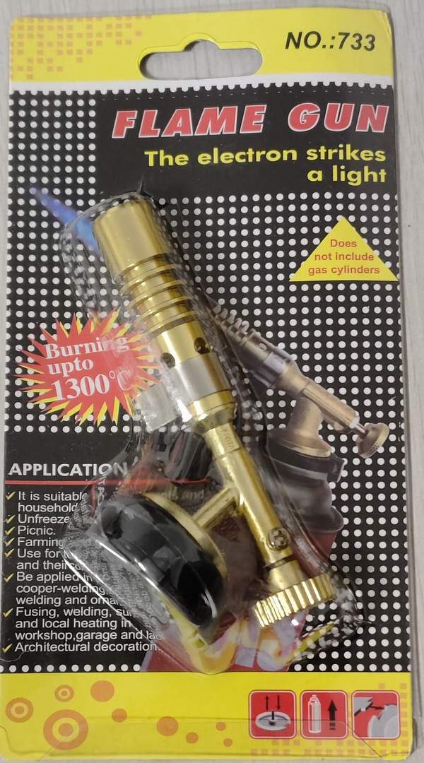 Горелка на газовый баллончик без автоподжига цельнометаллическая 1300C MINI 733