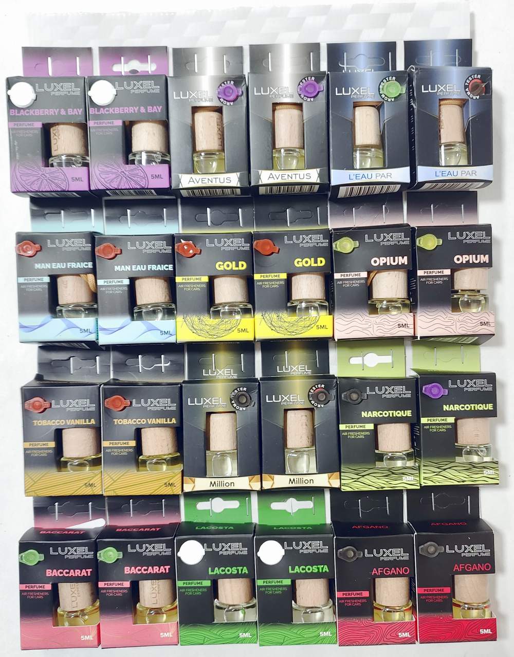 Ароматизатор LUXEL 5ml Mix капсула на листочке (ассорти с листа 24шт)