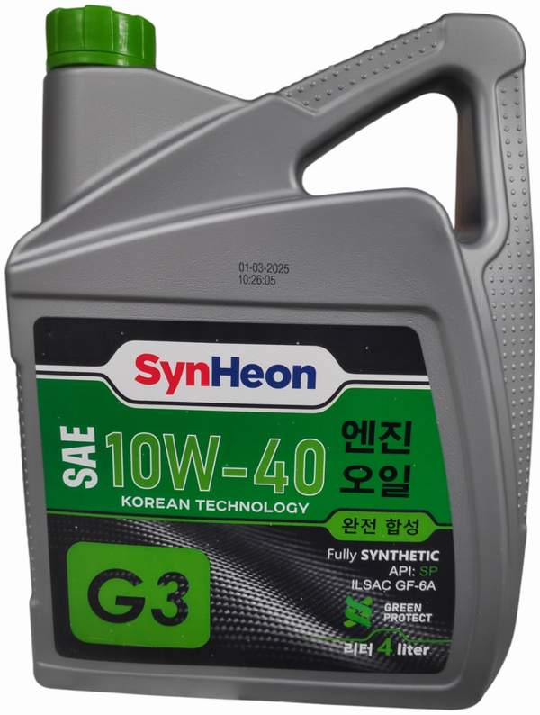 SynHeon G3 10W40 SP/GF-6A 4L (molygreen, зелёное)