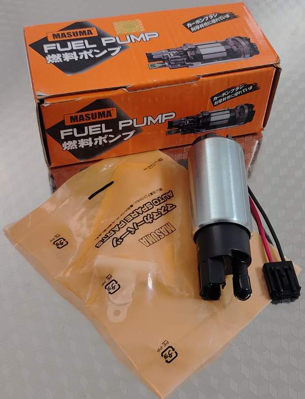 Бензонасос электрический JAPAN CARS 23221-20040 12V, 3 Bar, 100L/h, 38x112 (мал.фишка, с сеткой)