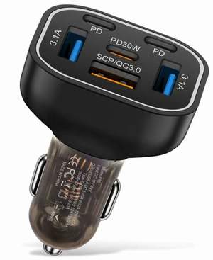 Зарядка телефонная от прикуривателя P88 3xUSB-A, 3-Type-C PD100W, QC3.0 Brand