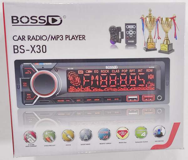 Магнитола 1DIN/Radio/MP3/BT BOSS BS-X30