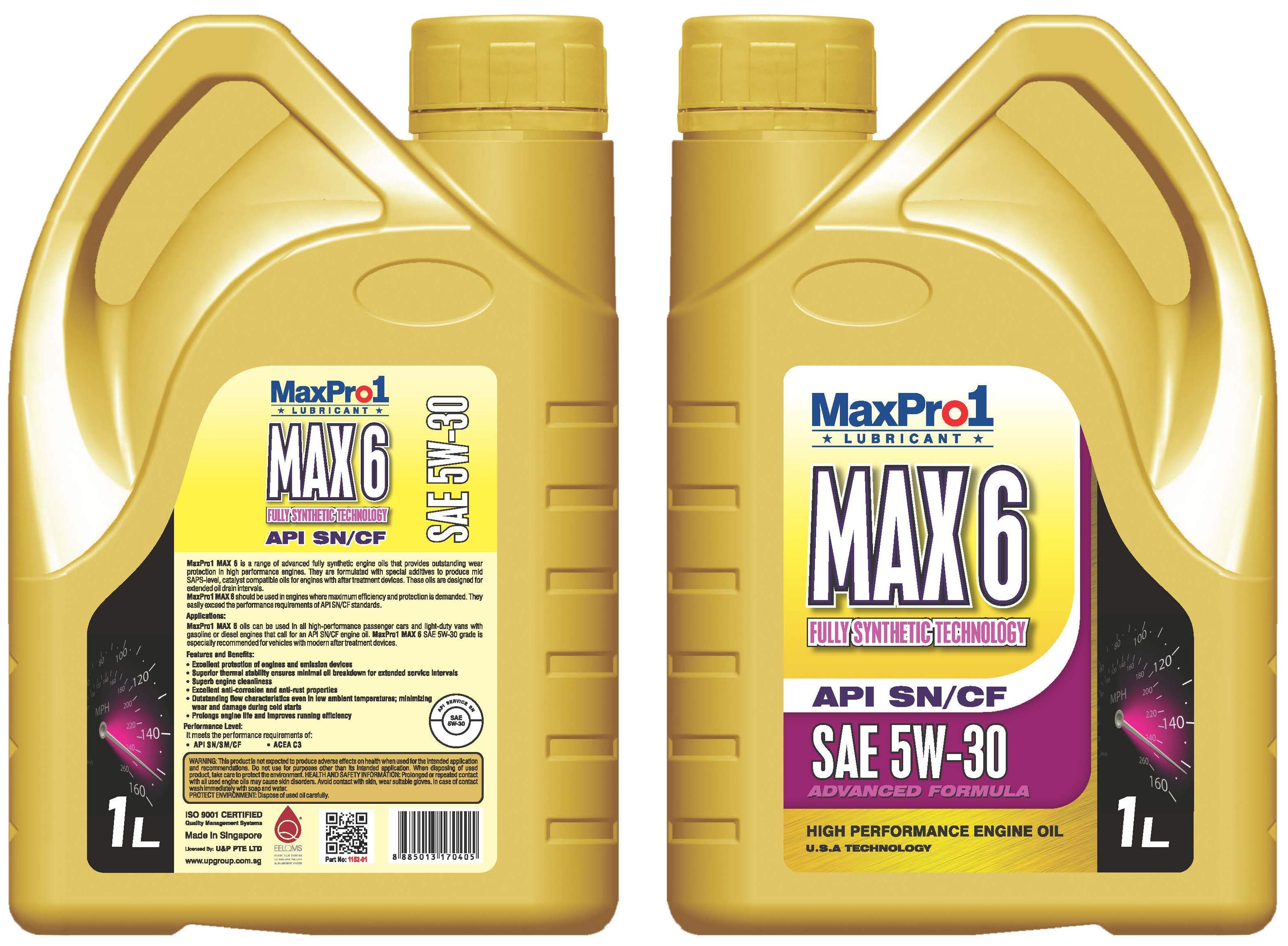 MaxPro1 MAX 6 SAE 5W30 SN/CF 1L