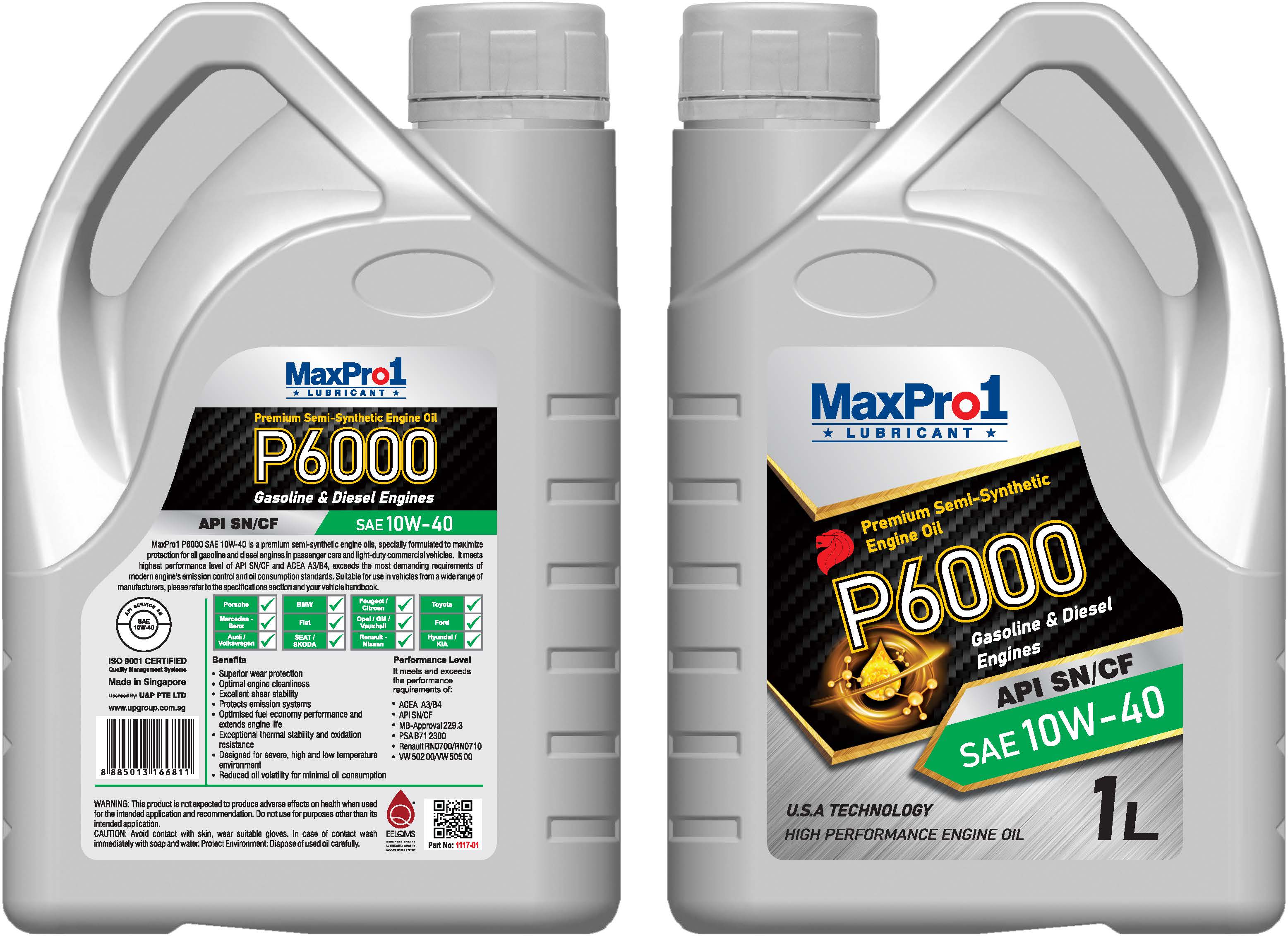 MaxPro1 P6000 SAE 10W40 SN/CF 1L