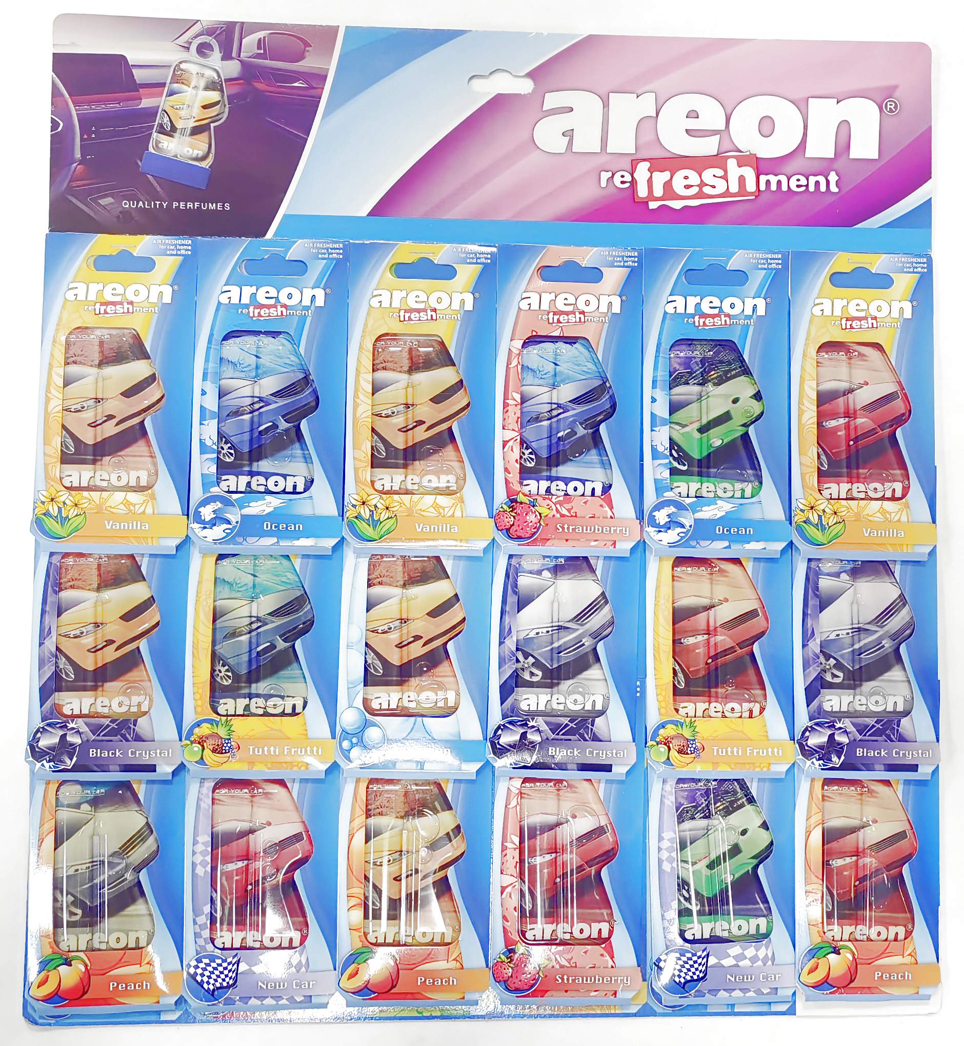 Ароматизатор AREON Fresh Gel 8ml гель (ассорти с листа 18шт)