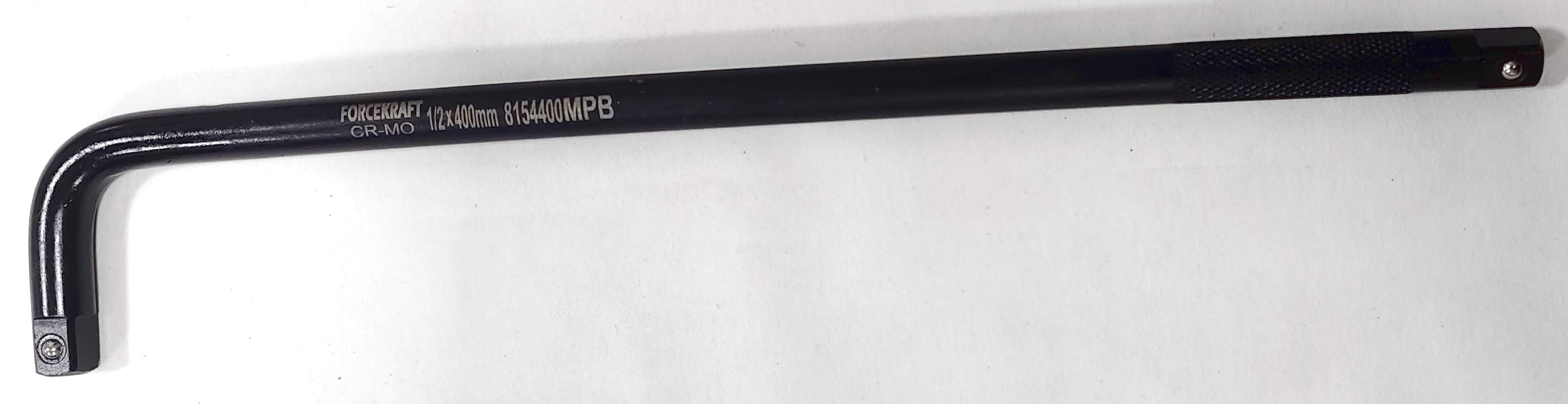 Вороток Г-образный 1/2`` 400мм FORCEKEAFT 8154400MPB CR-MO средний, чёрный, ударный,